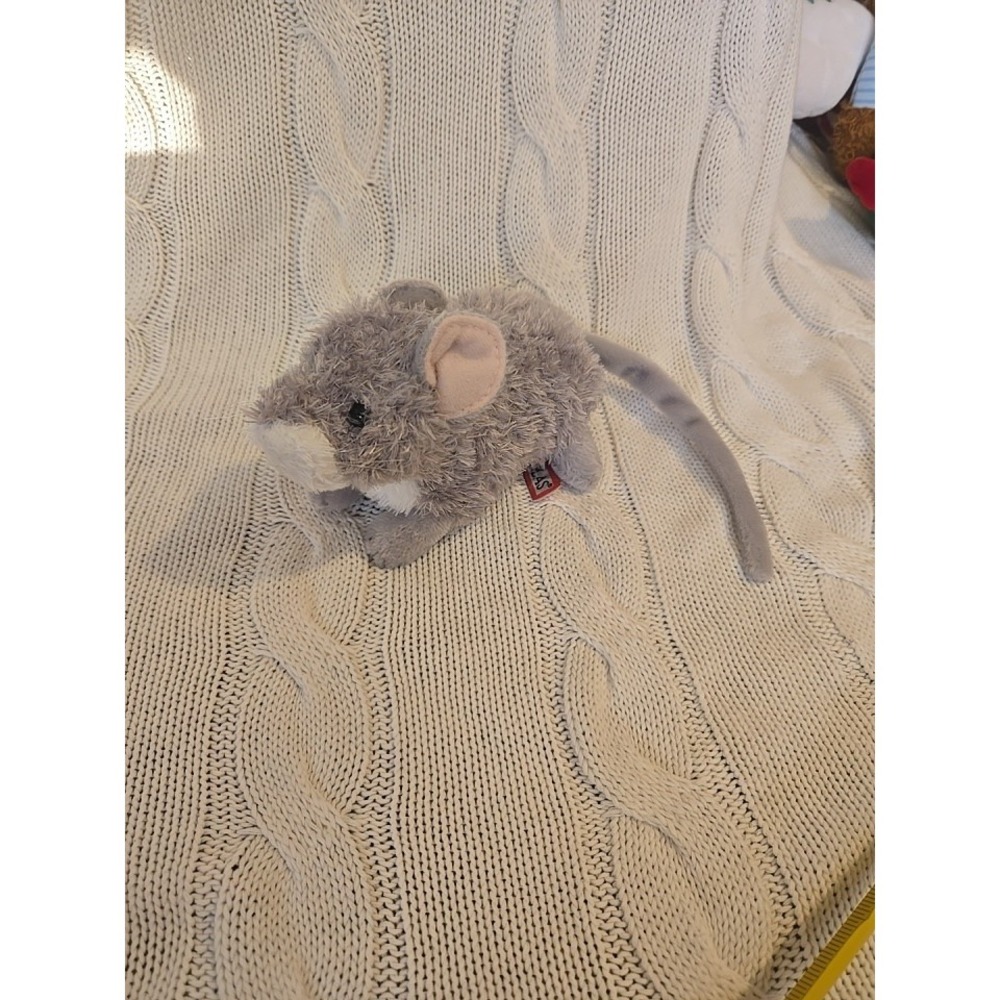 Douglas Cuddle Toys Gray Mouse Plush Stuffed Animal White Belly Long Tail 11" - Picture 11 of 11